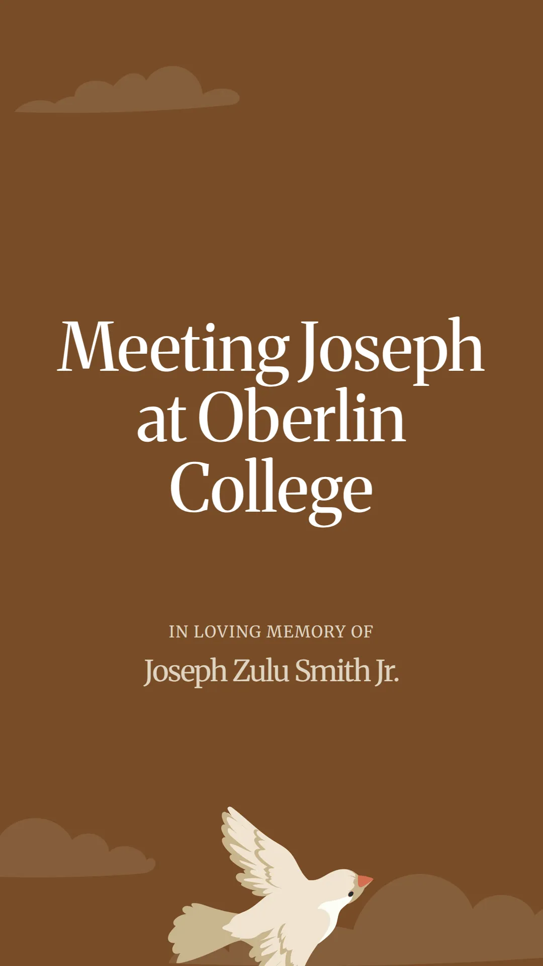 Meeting Joseph at Oberlin College