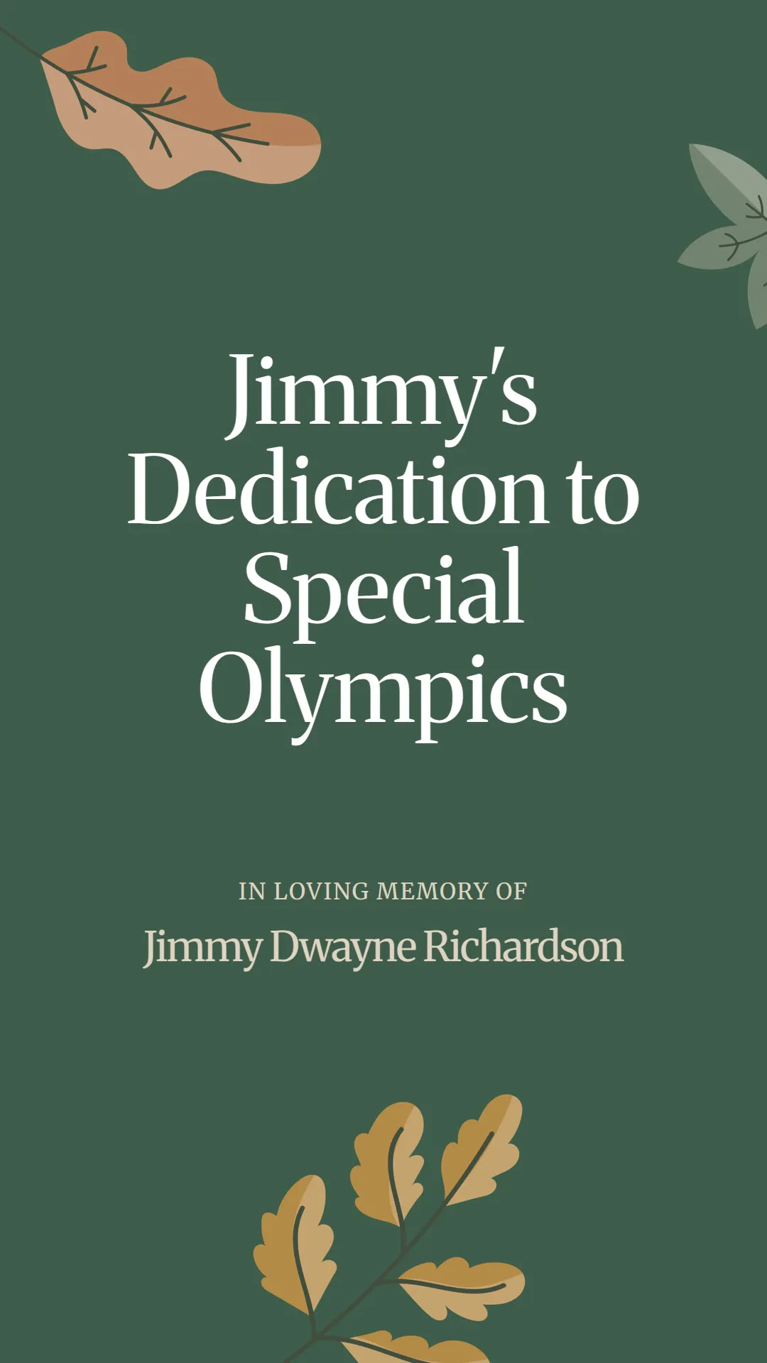 Jimmy's Dedication to Special Olympics