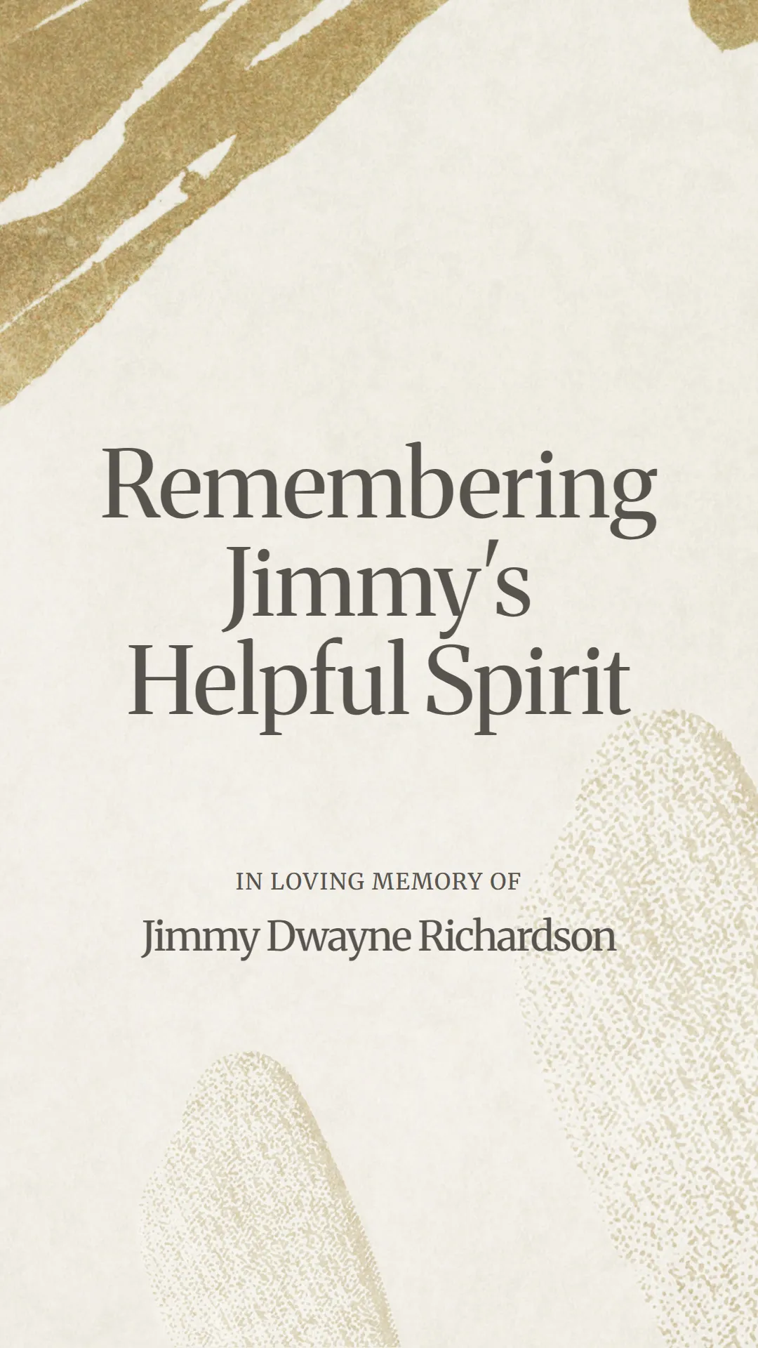 Remembering Jimmy's Helpful Spirit