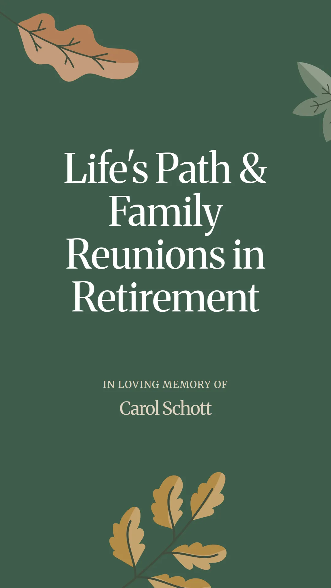 Life's Path and Family Reunions in Retirement