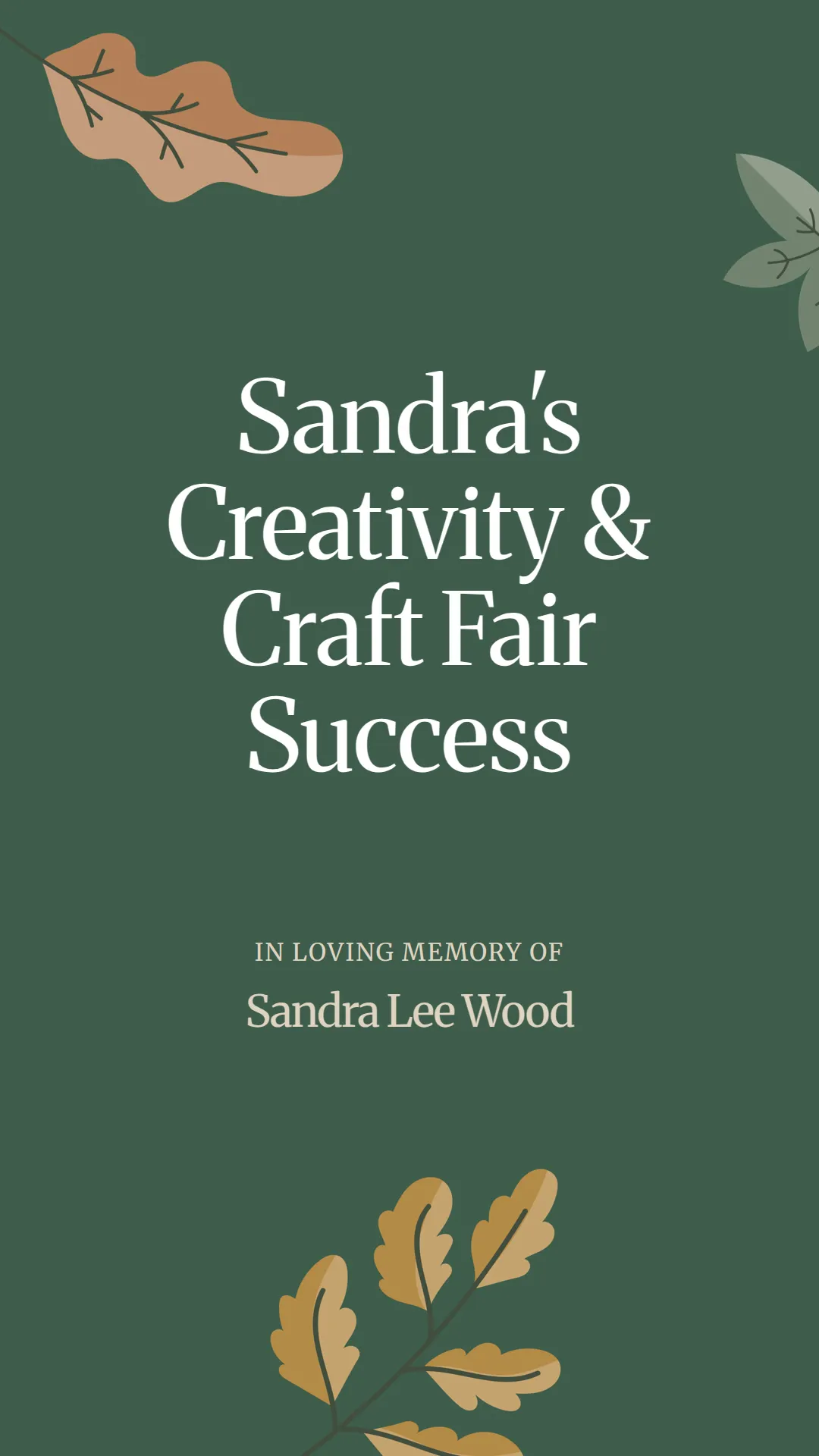 Sandra's Creativity and Craft Fair Success