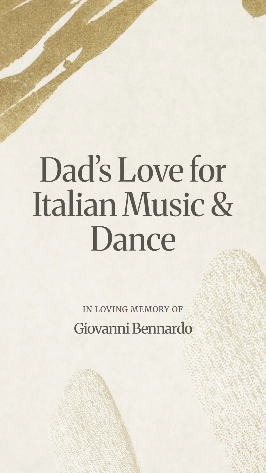 Dad’s Love for Italian Music and Dance