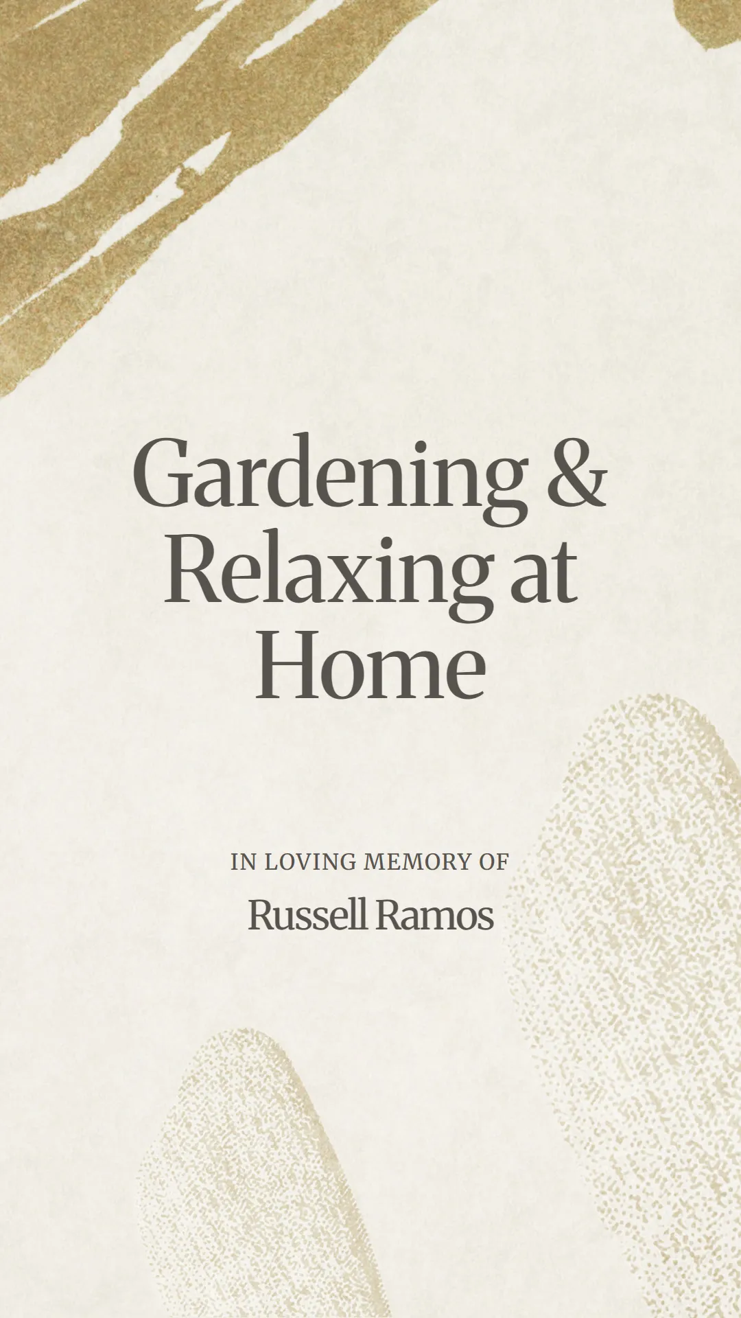 Gardening and Relaxing at Home