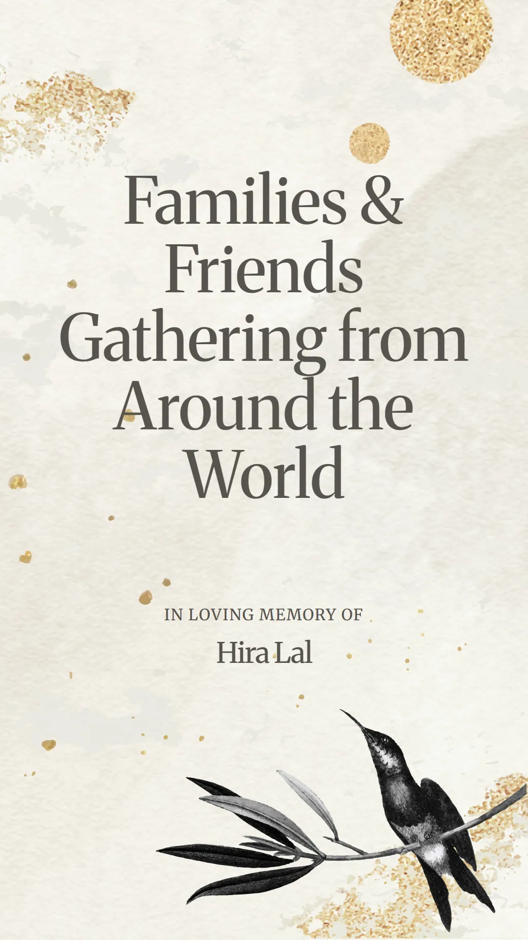 Families and Friends Gathering from Around the World
