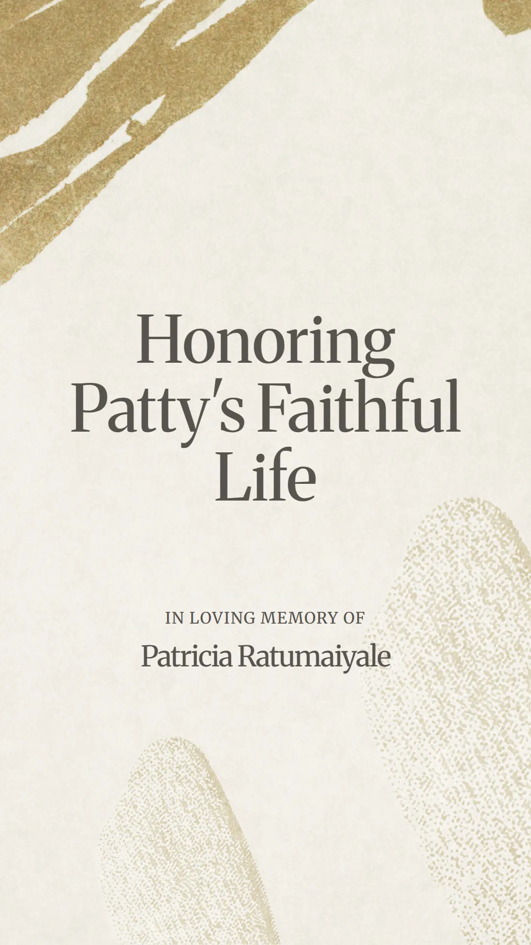 Honoring Patty's Faithful Life