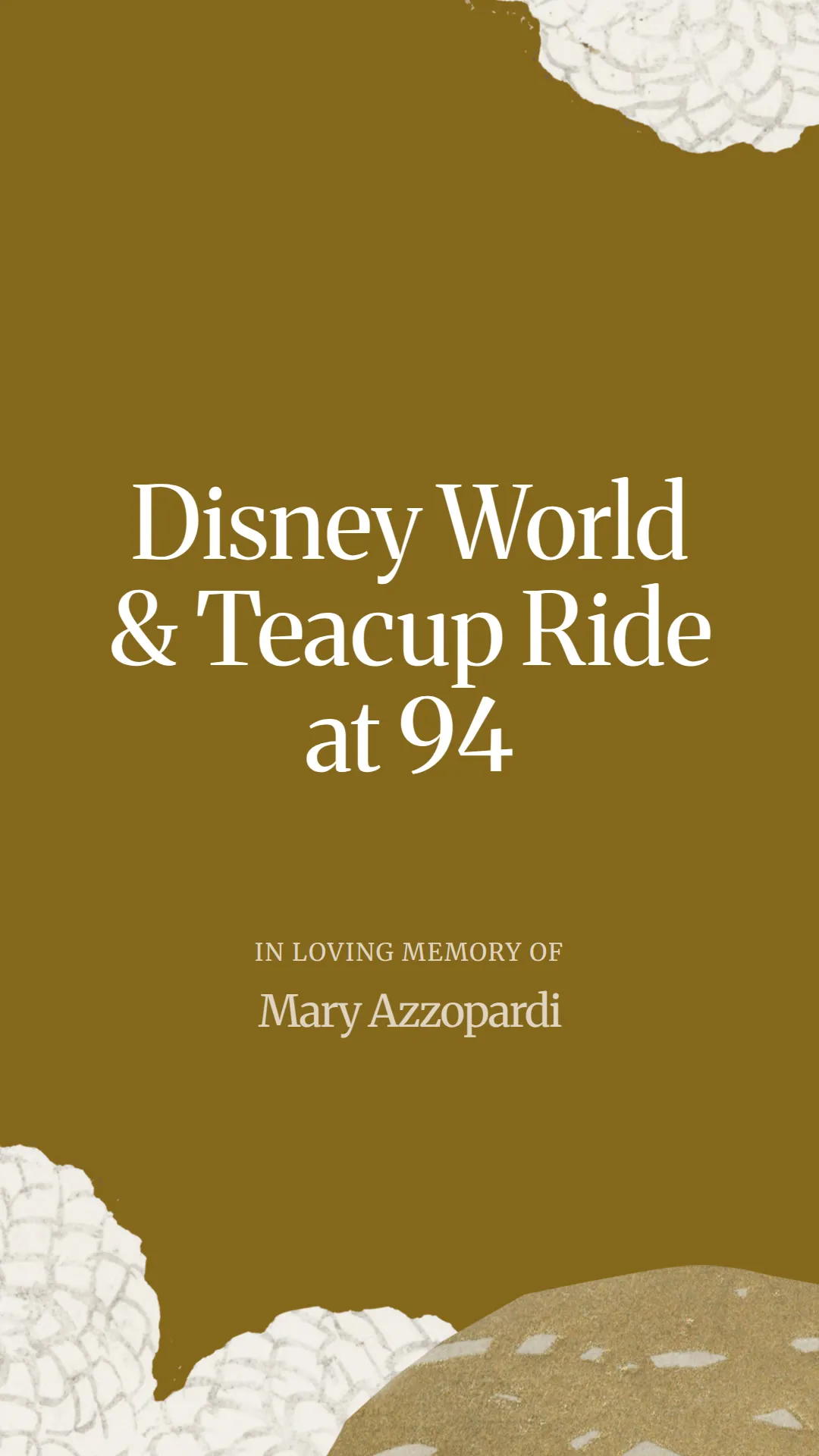 Disney World and Teacup Ride at 94