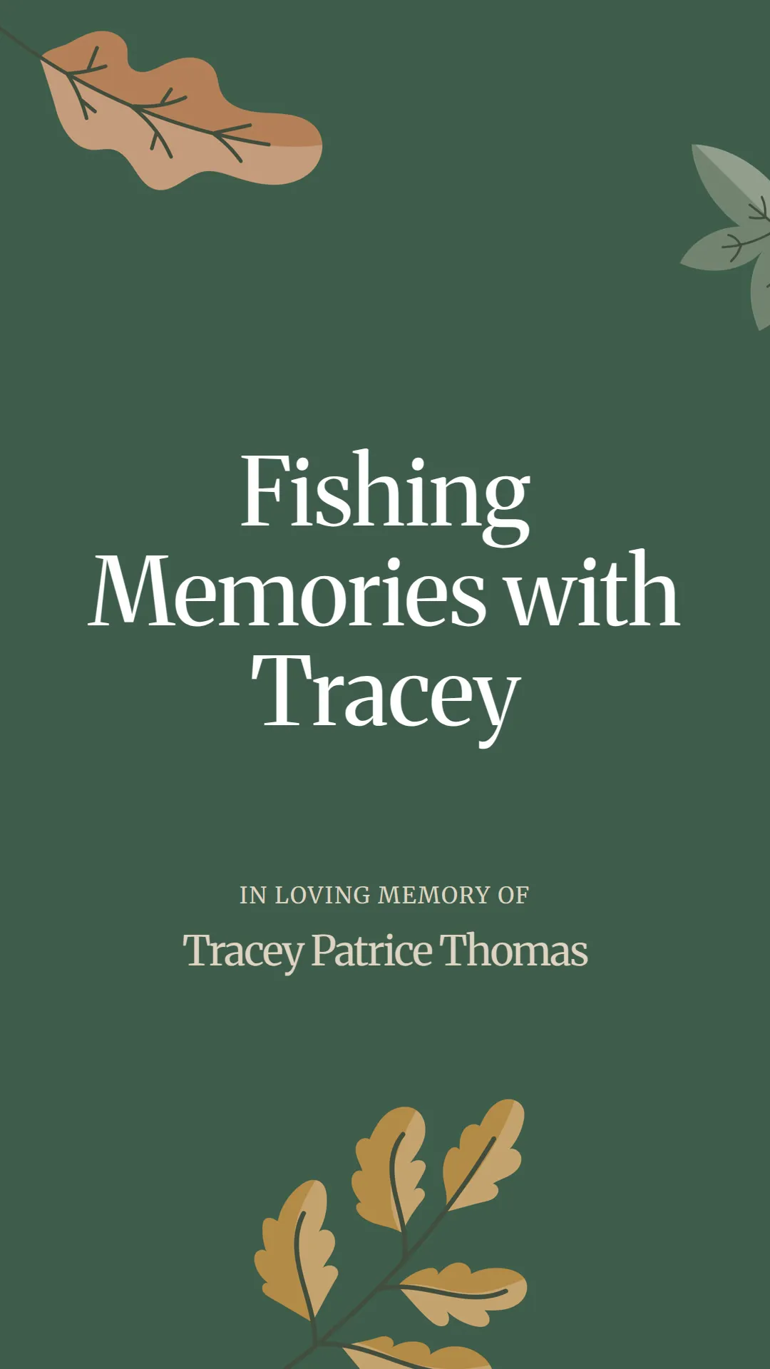 Fishing Memories with Tracey