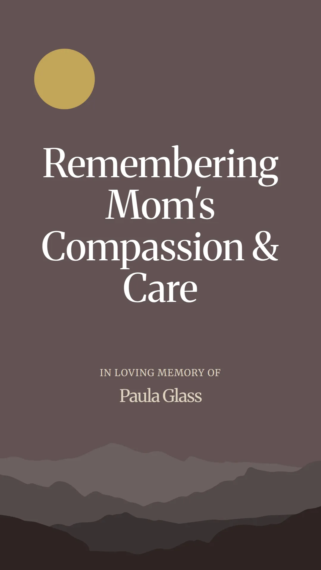 Remembering Mom's Compassion and Care