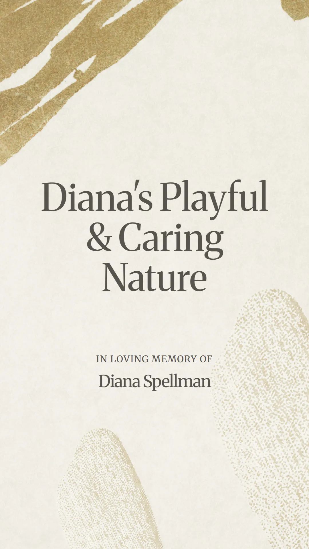 Diana's Playful and Caring Nature