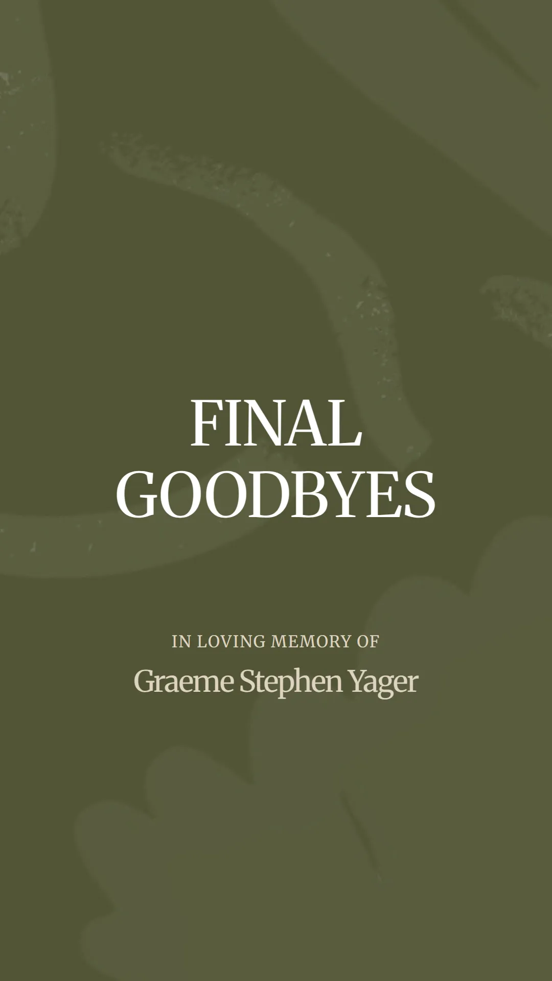 Celebrating the Life of Graeme Yager