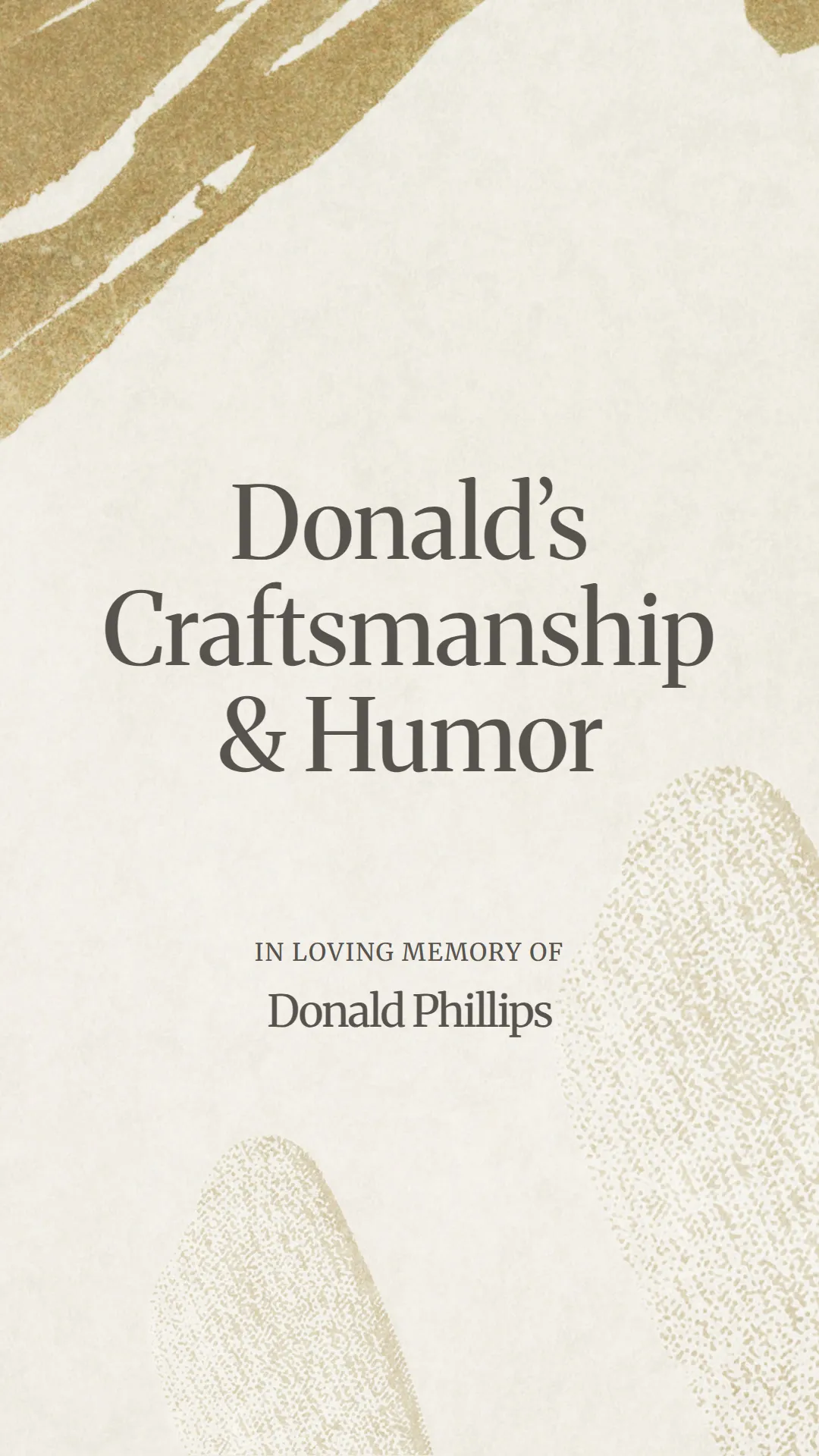 Donald’s Craftsmanship and Humor