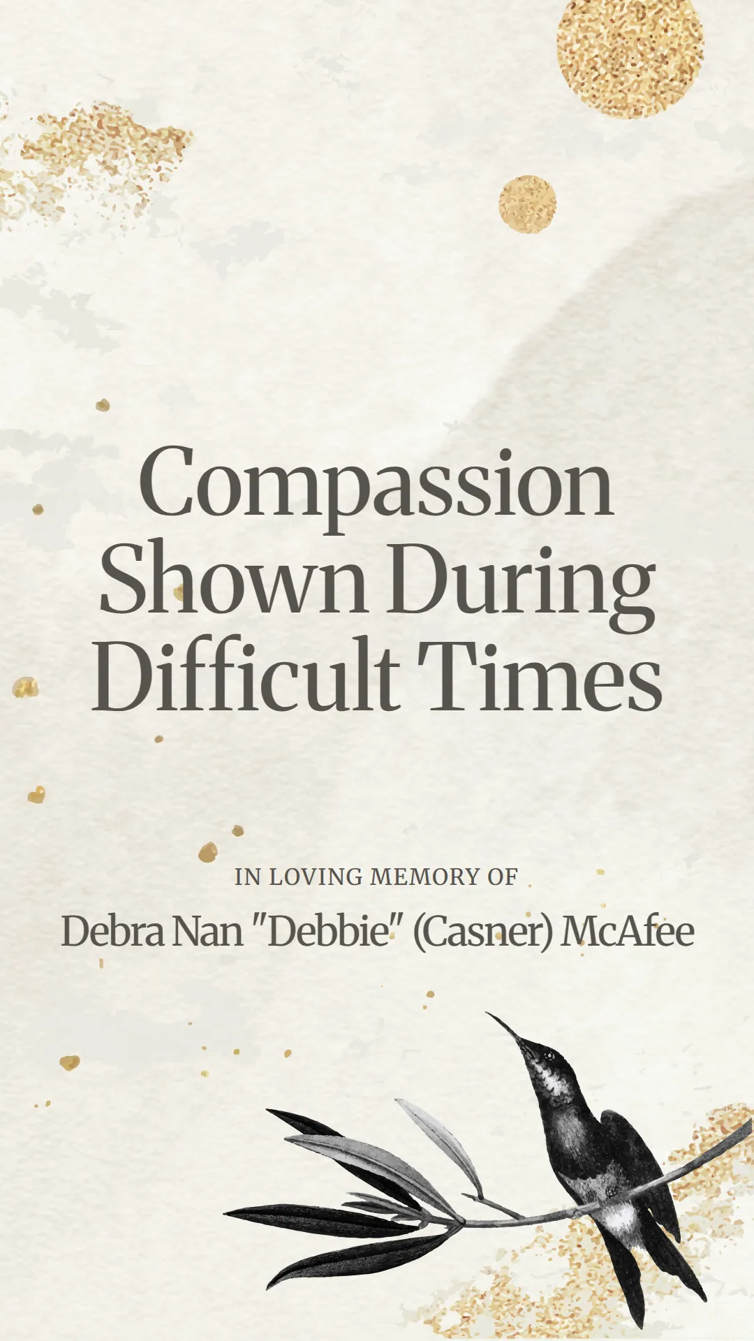 Compassion Shown During Difficult Times