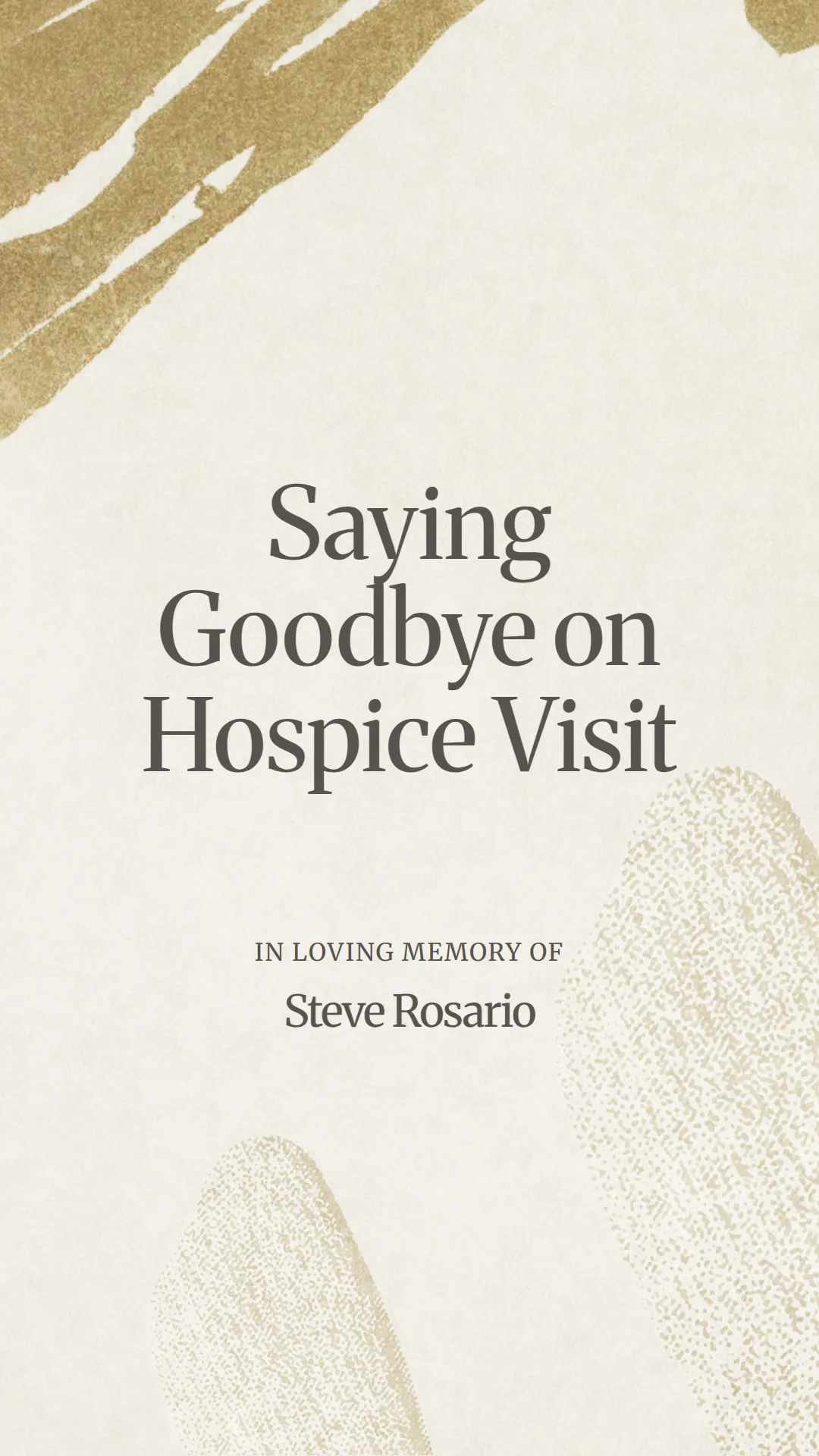 Saying Goodbye on Hospice Visit