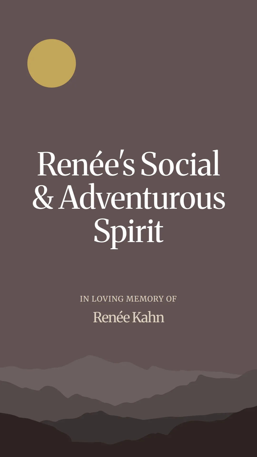 Renée's Social and Adventurous Spirit