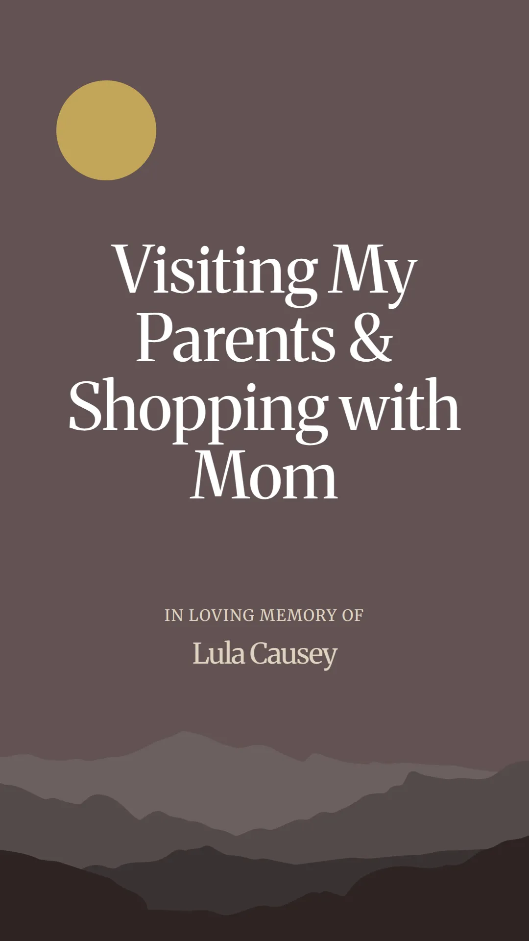 Visiting My Parents and Shopping with Mom