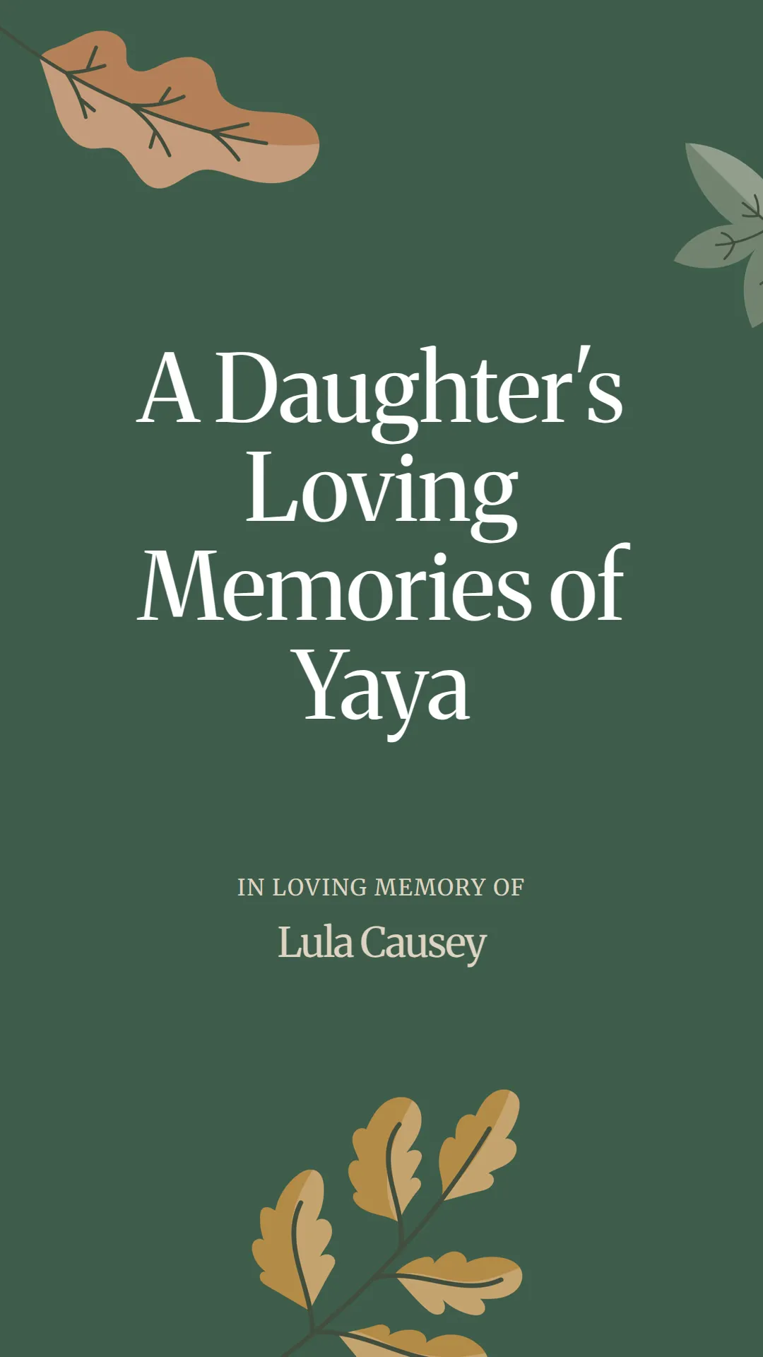 A Daughter's Loving Memories of Yaya