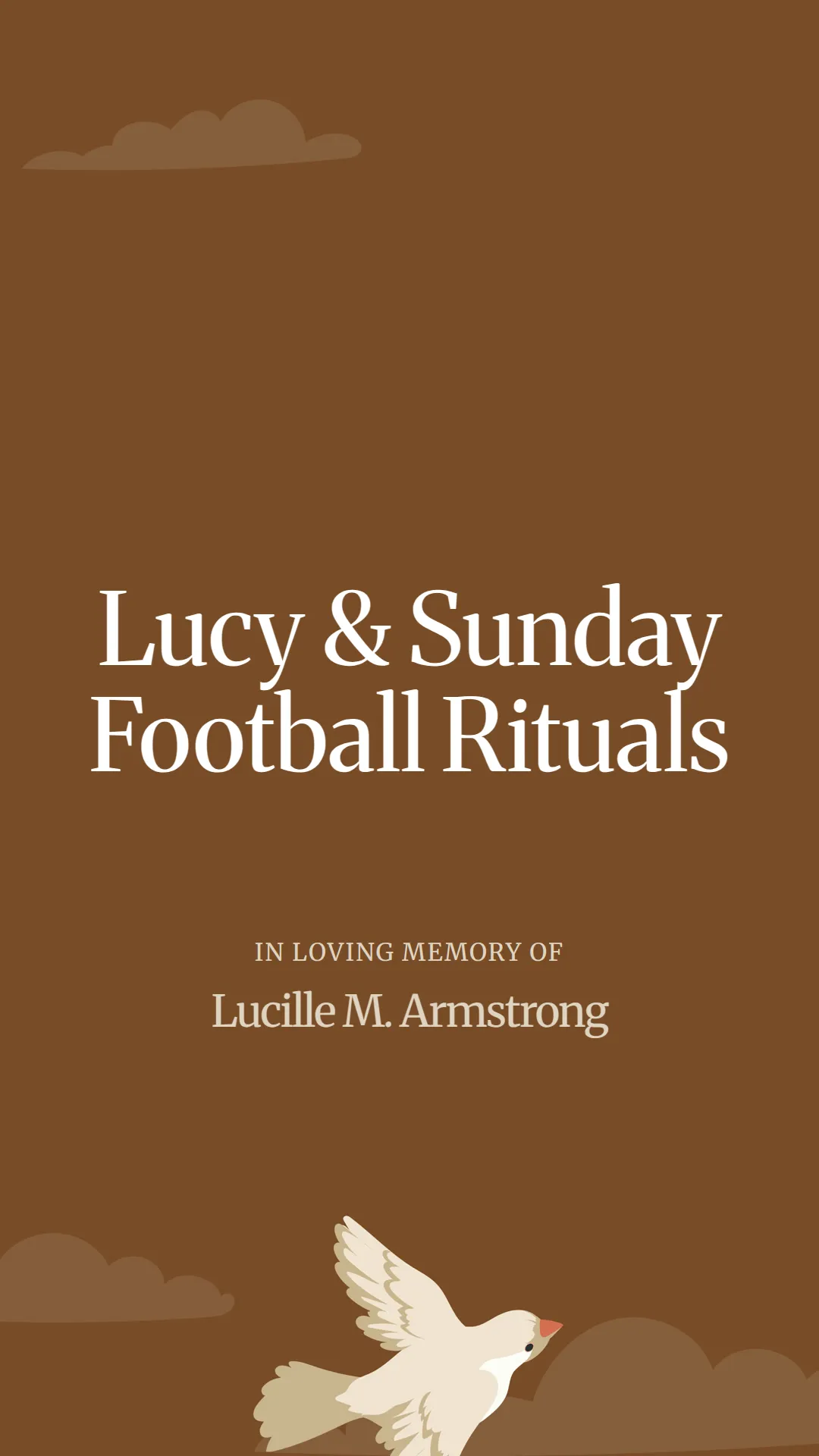 Lucy and Sunday Football Rituals