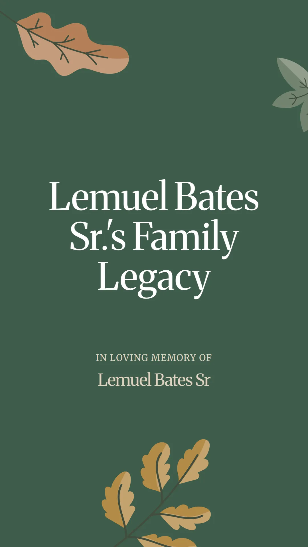 Lemuel Bates Sr.'s Family Legacy