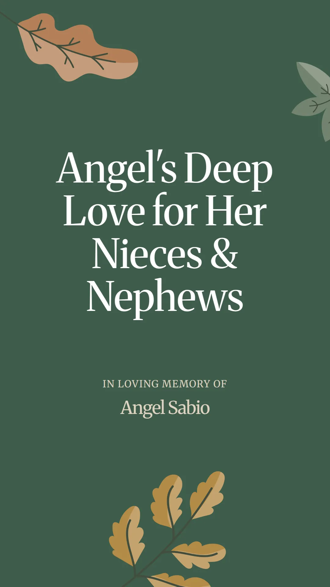 Angel's Deep Love for Her Nieces and Nephews