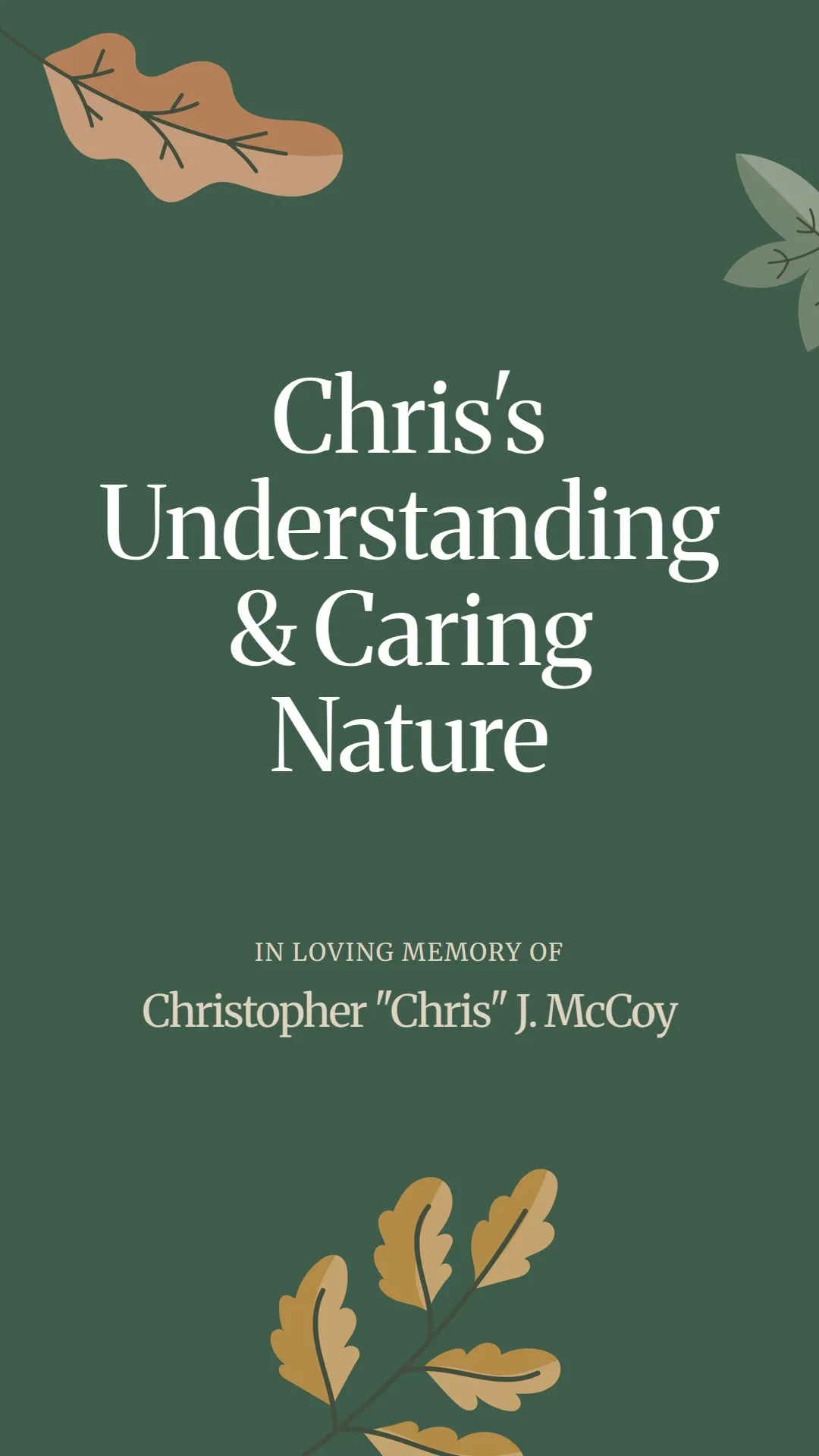 Chris's Understanding and Caring Nature