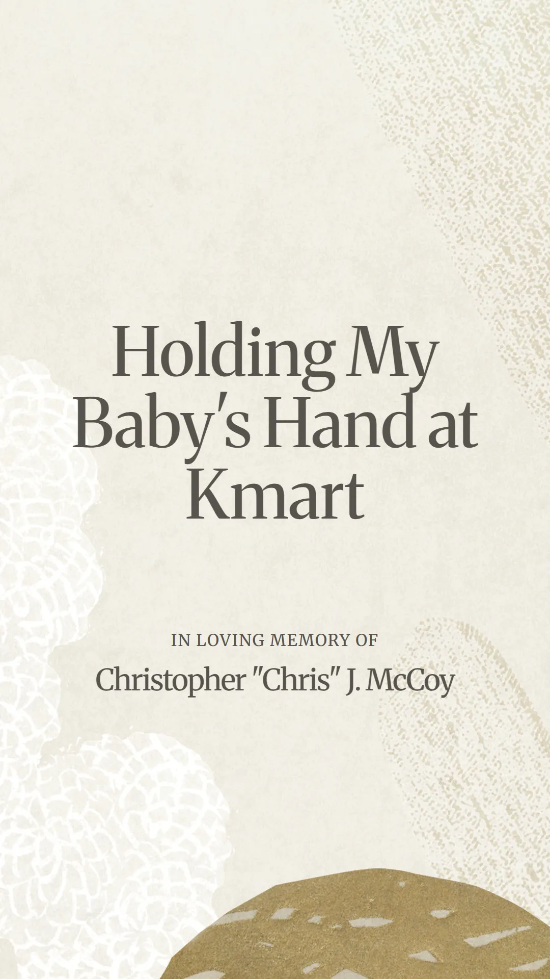 Holding My Baby's Hand at Kmart