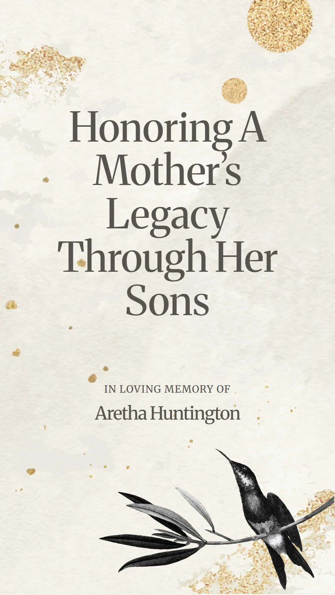 Honoring A Mother’s Legacy Through Her Sons