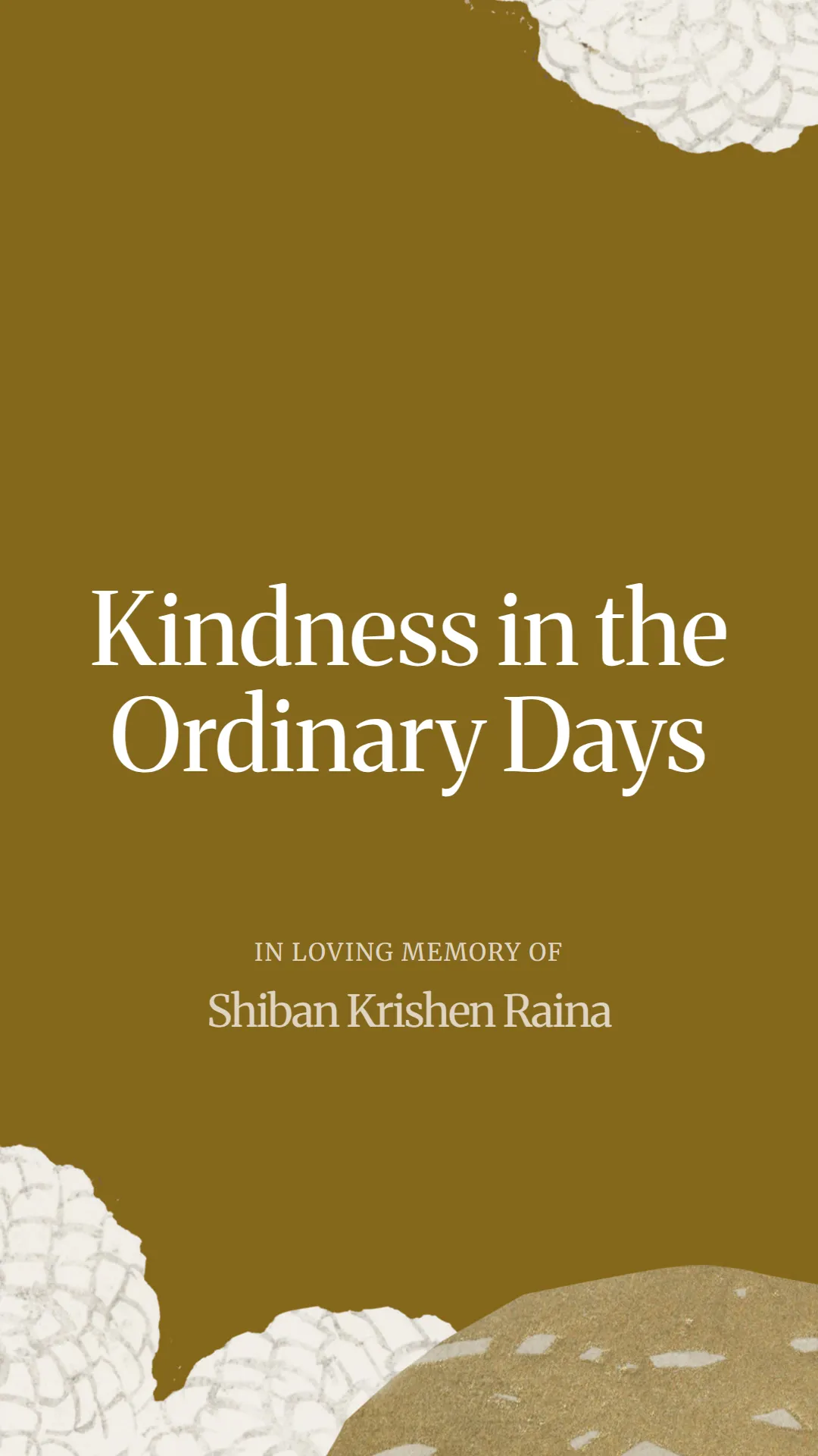 Kindness in the Ordinary Days