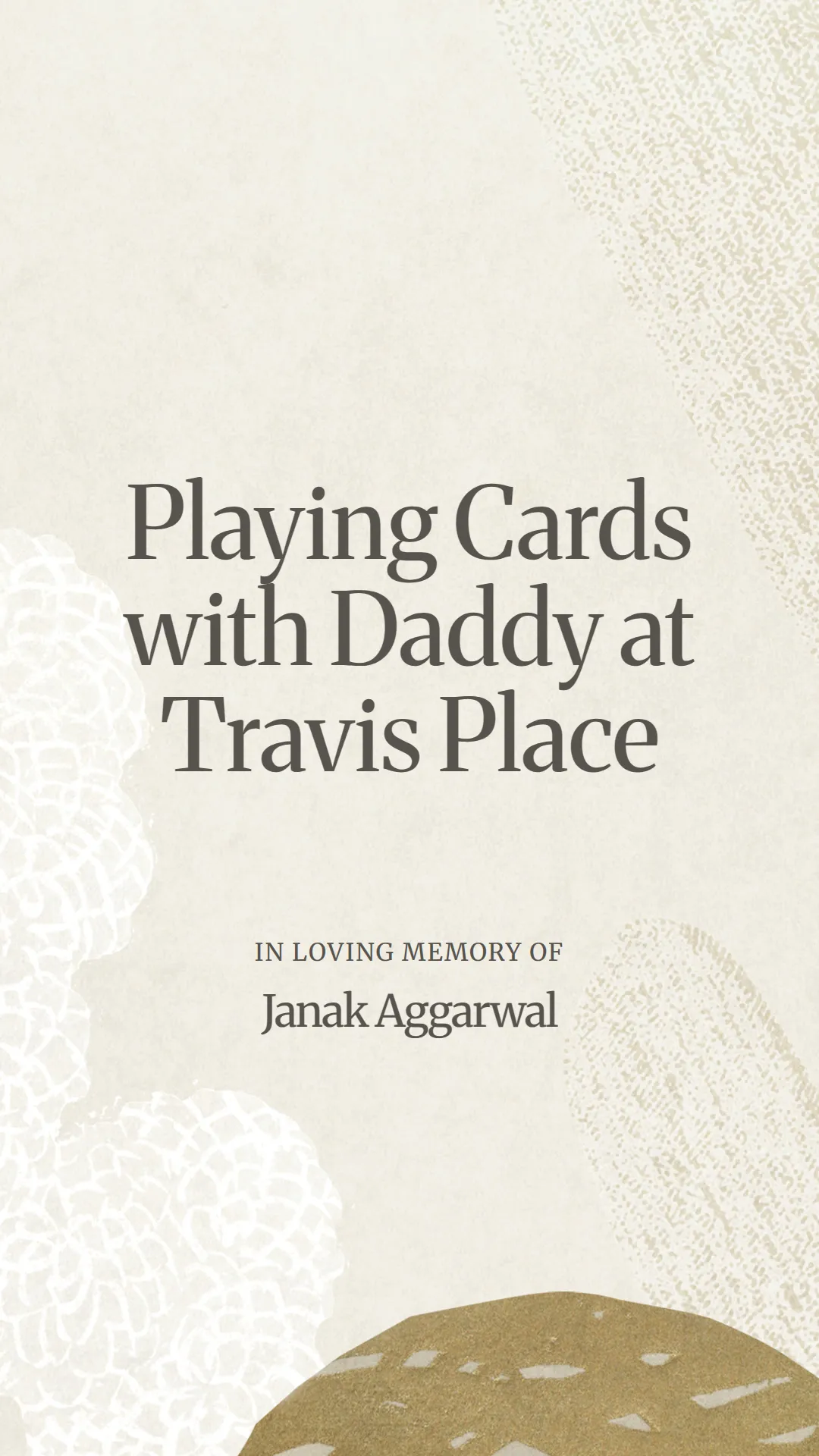 Playing Cards with Daddy at Travis Place