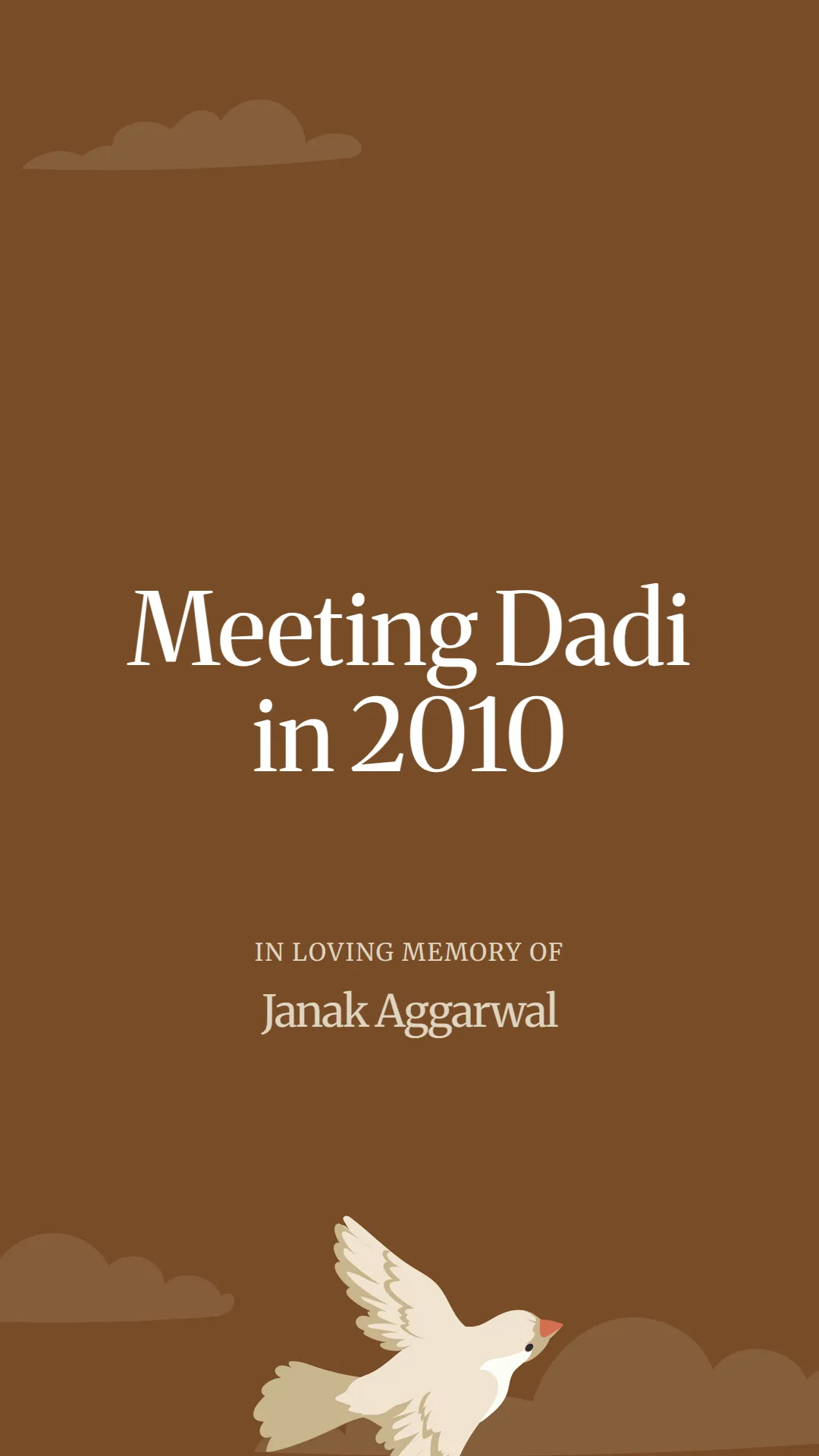 Meeting Dadi in 2010