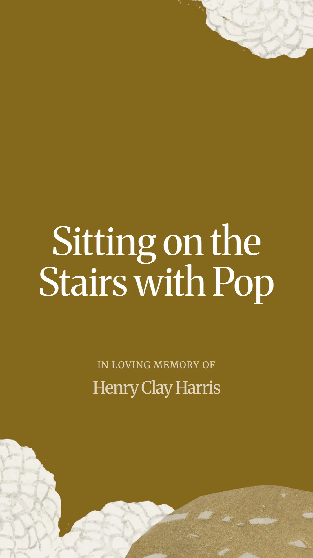 Sitting on the Stairs with Pop