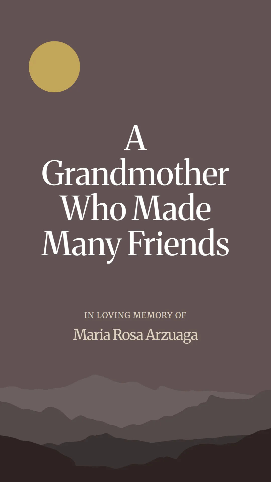A Grandmother Who Made Many Friends