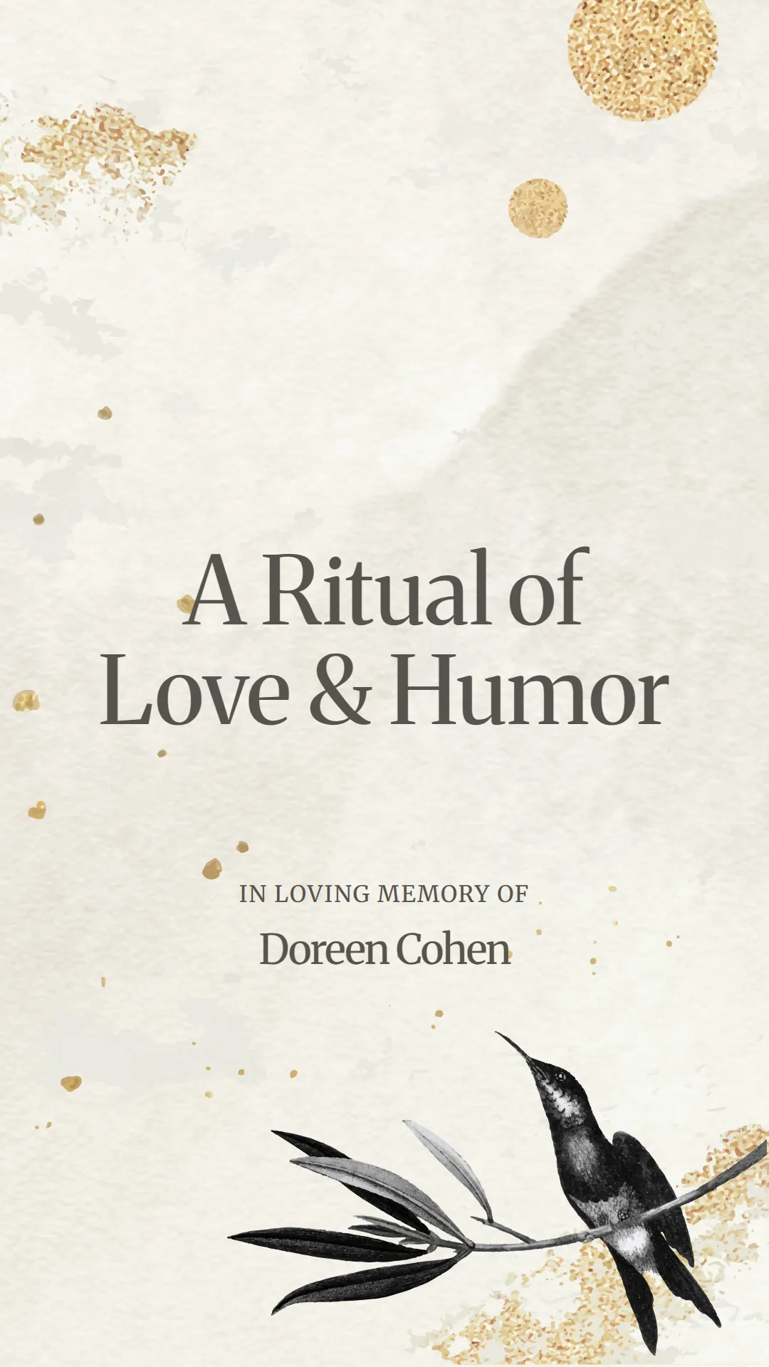 A Ritual of Love and Humor