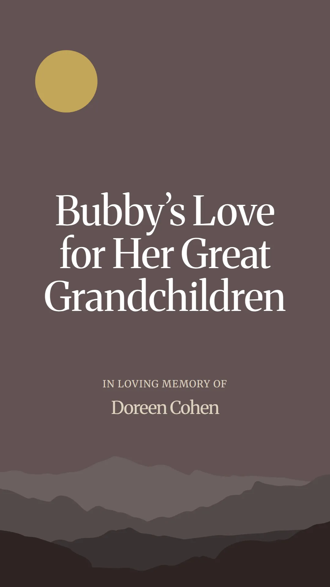 Bubby’s Love for Her Great Grandchildren