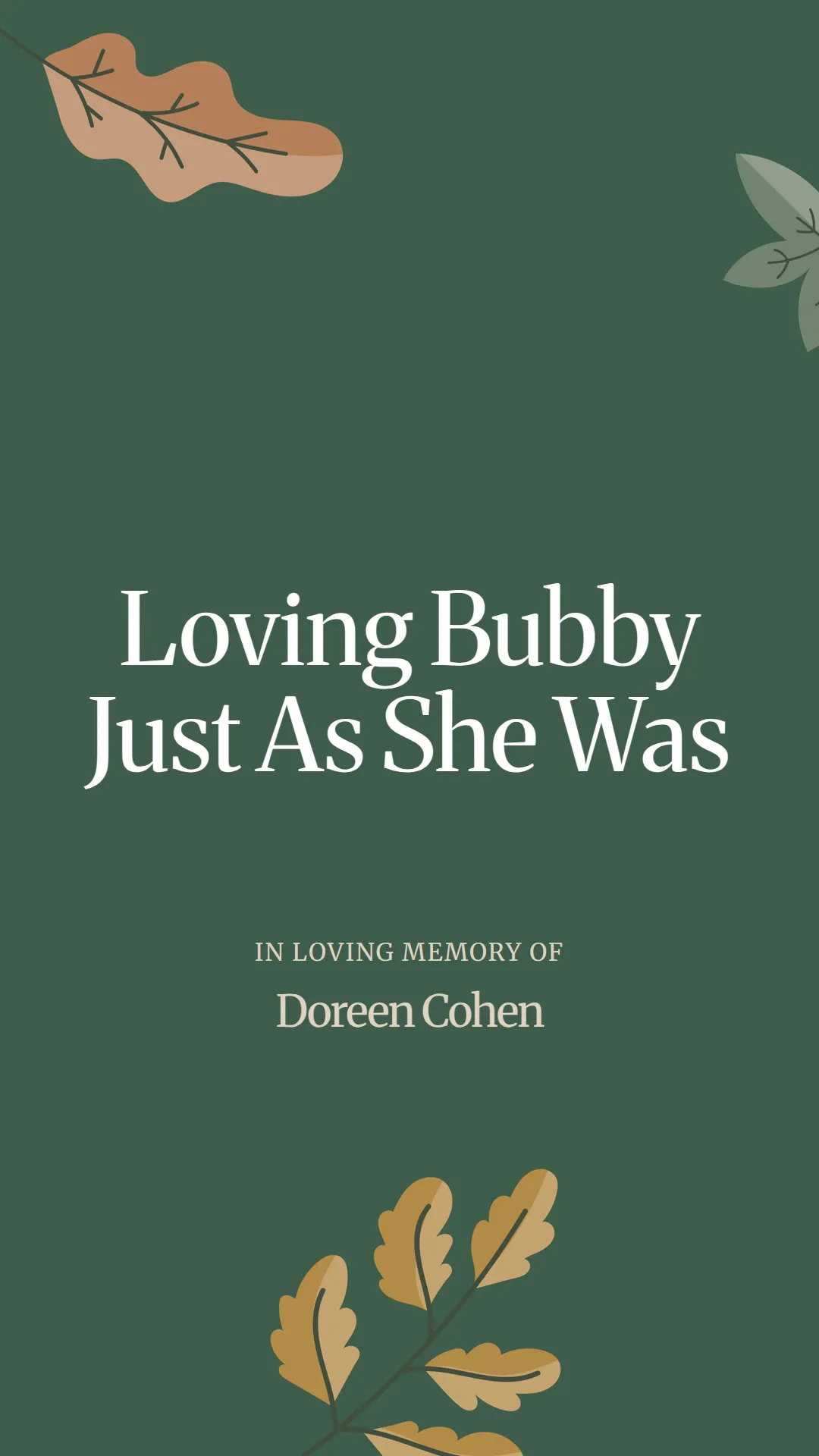 Loving Bubby Just As She Was