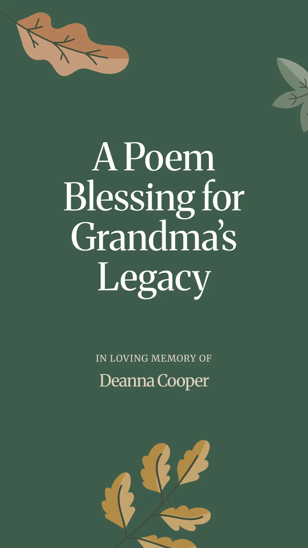A Poem Blessing for Grandma’s Legacy