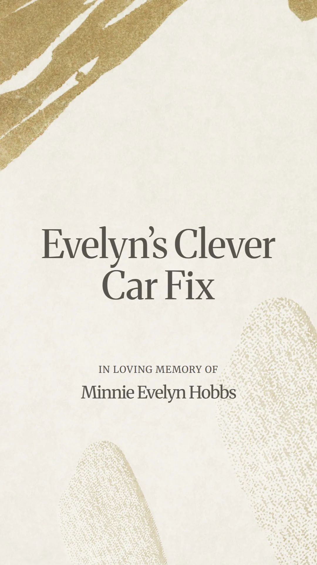 Evelyn’s Clever Car Fix