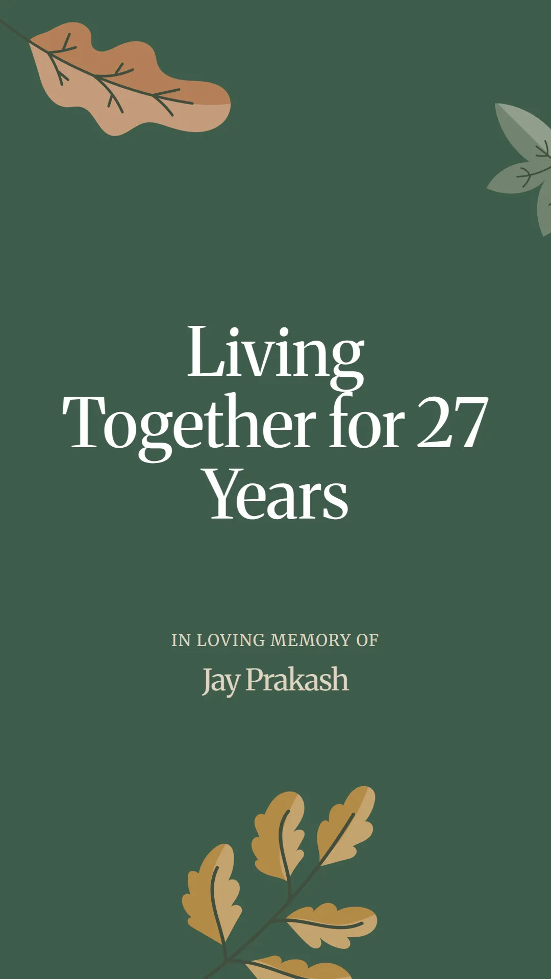 Living Together for 27 Years