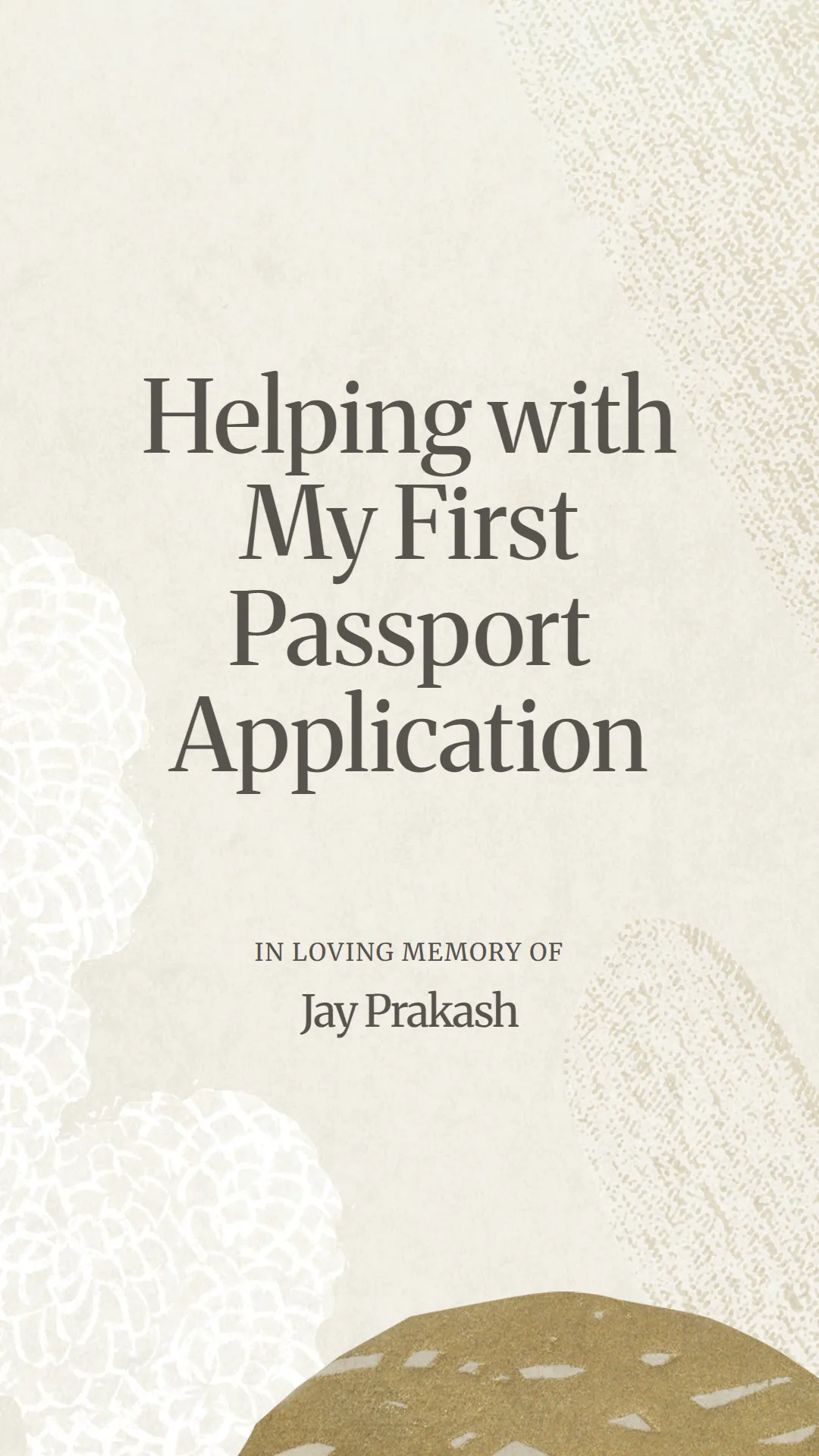 Helping with My First Passport Application
