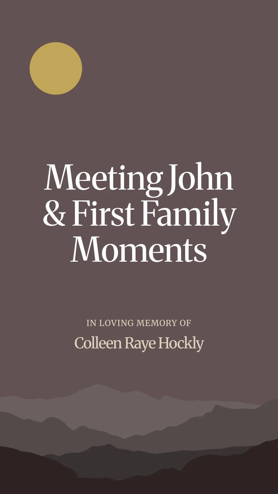 Meeting John and First Family Moments