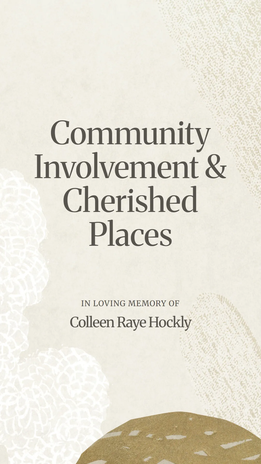 Community Involvement and Cherished Places
