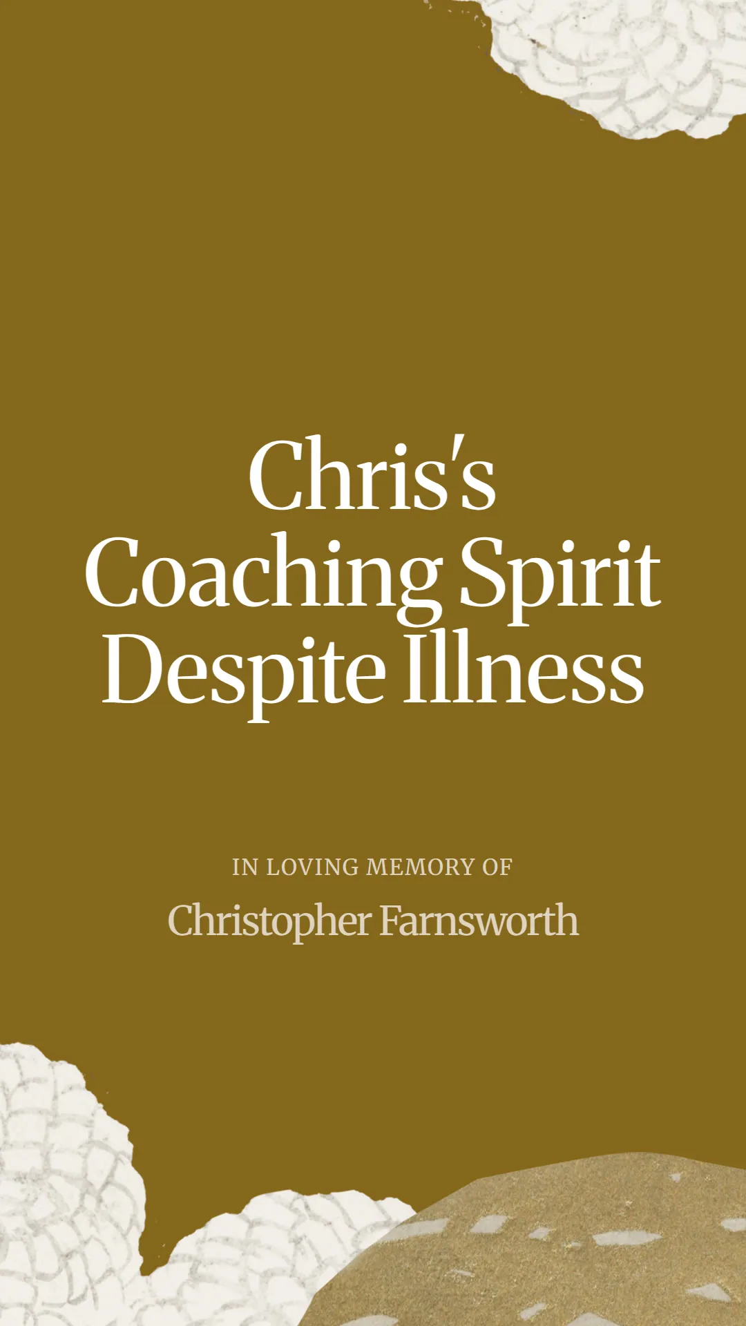 Chris's Coaching Spirit Despite Illness