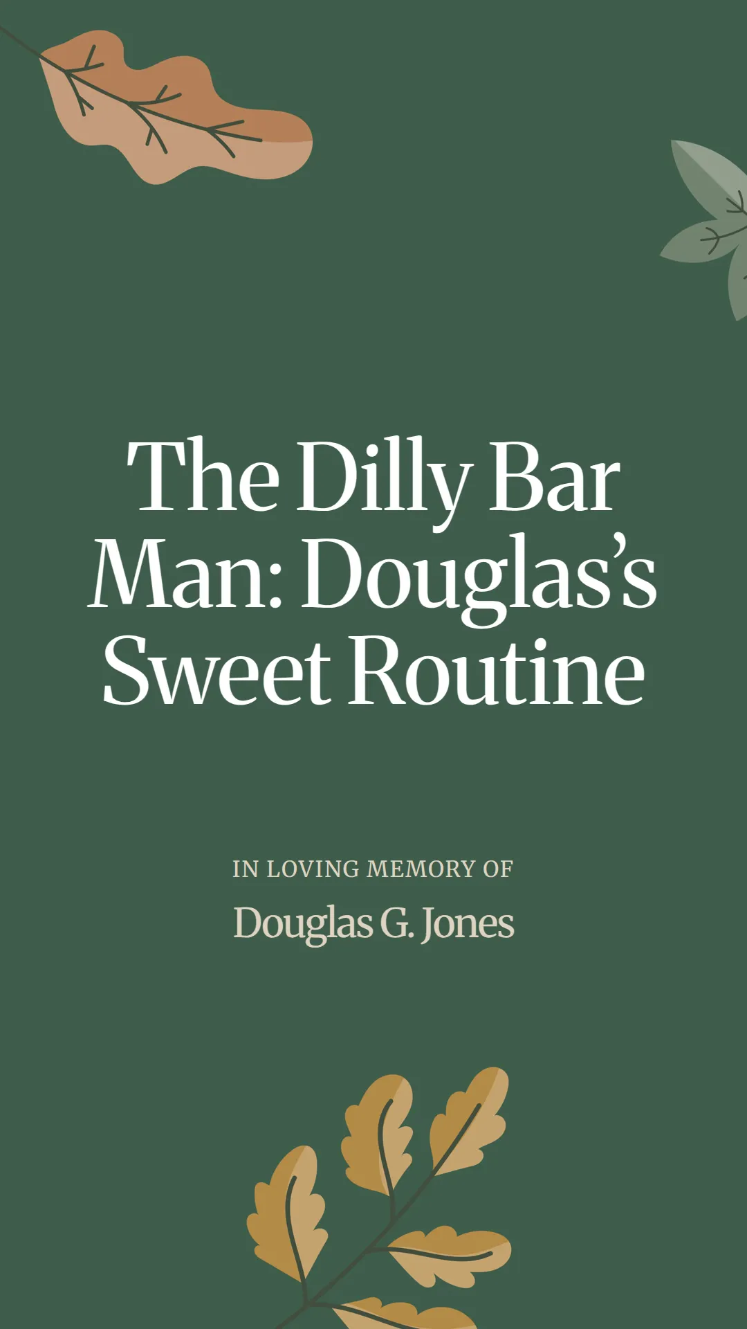 The Dilly Bar Man: Douglas’s Sweet Routine