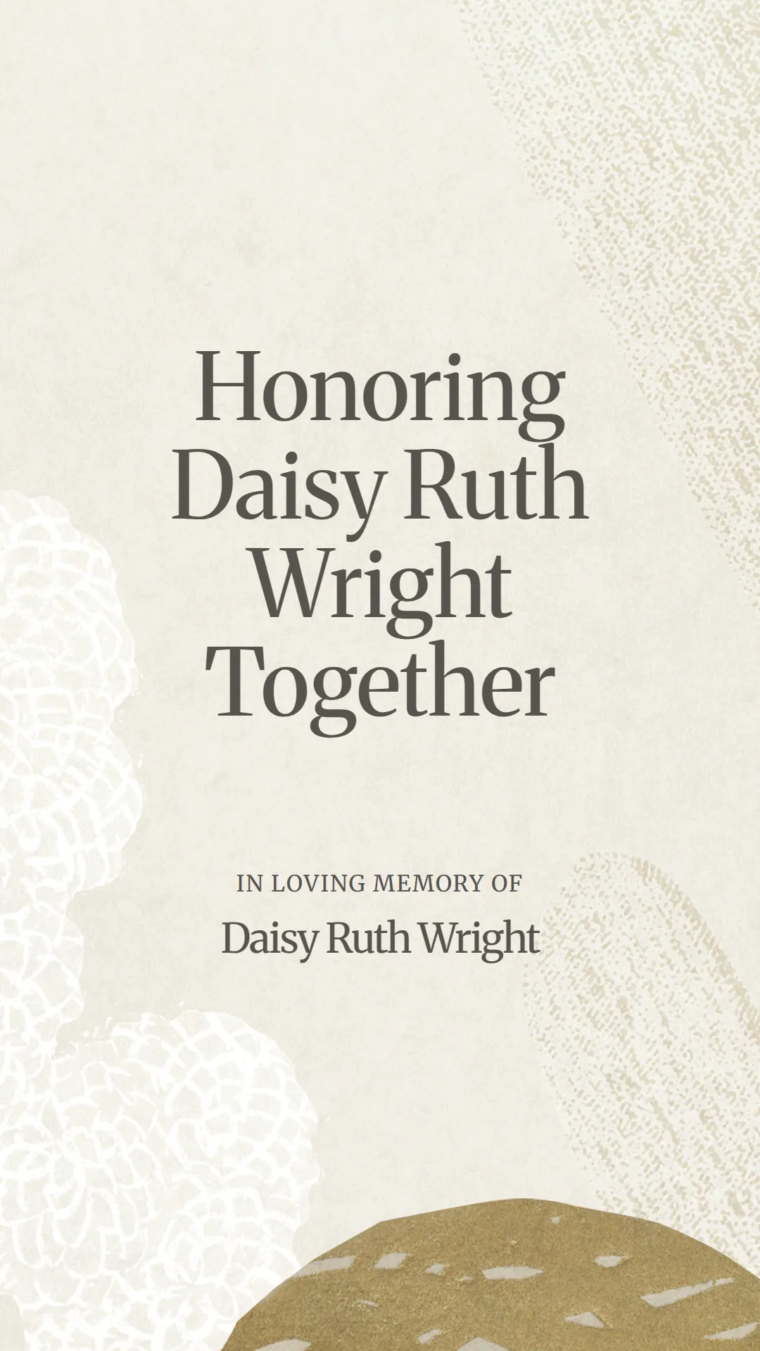 Honoring Daisy Ruth Wright Together
