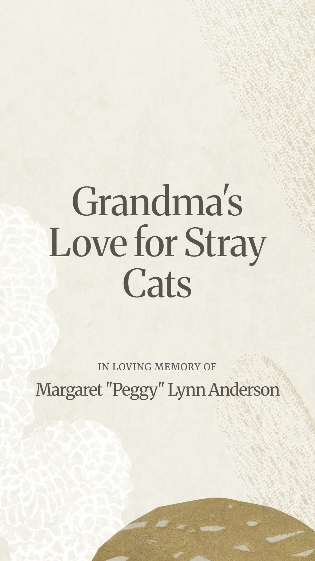 Grandma's Love for Stray Cats
