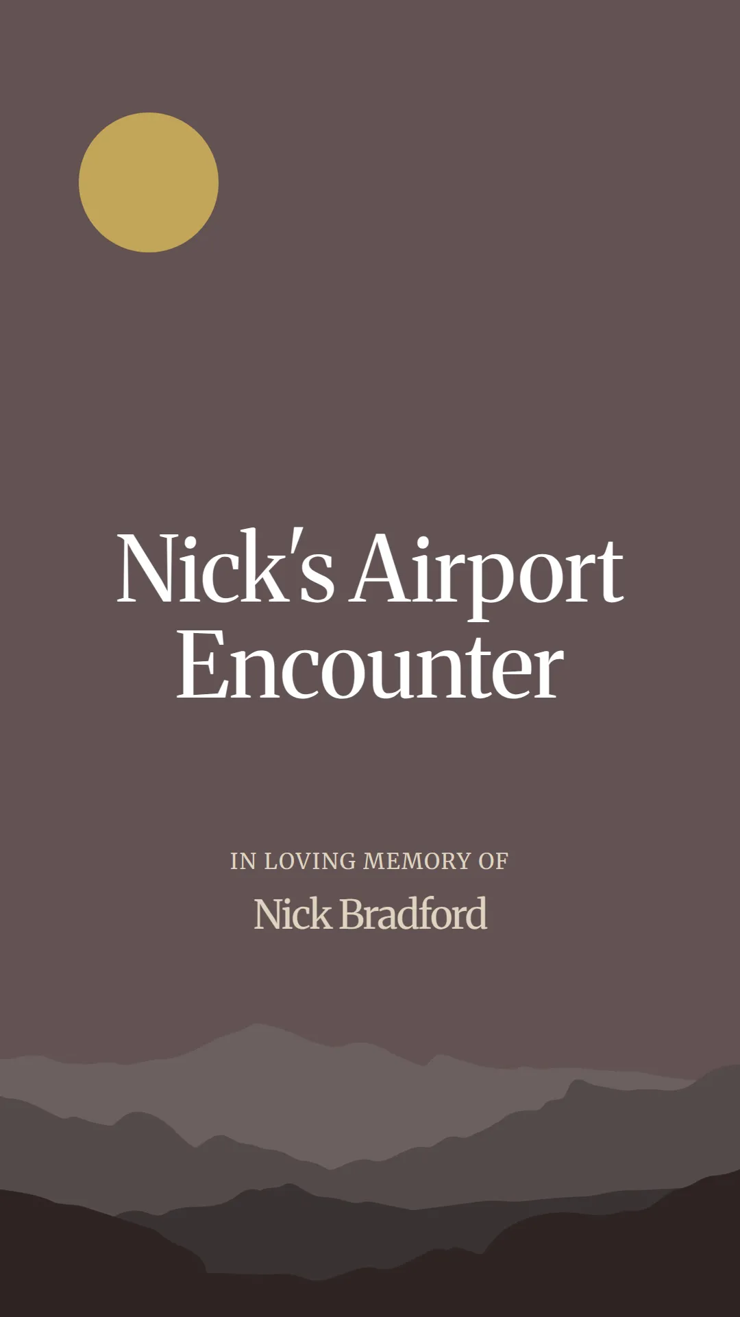 Nick's Airport Encounter