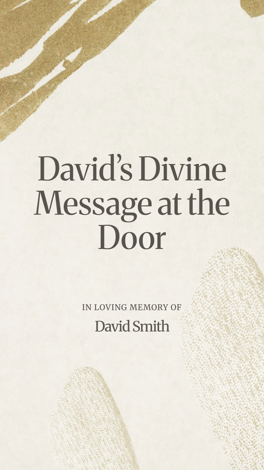 David’s Divine Message at the Door