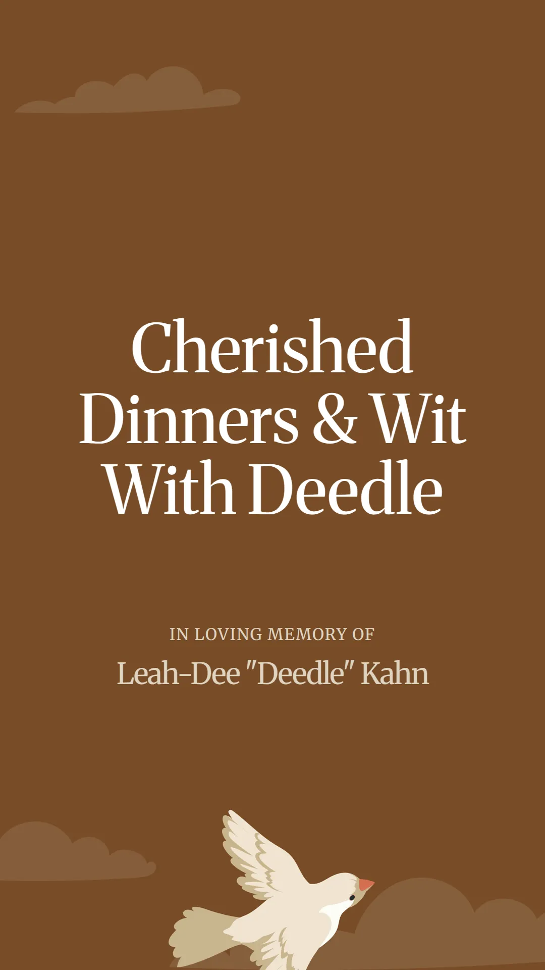 Cherished Dinners and Wit With Deedle