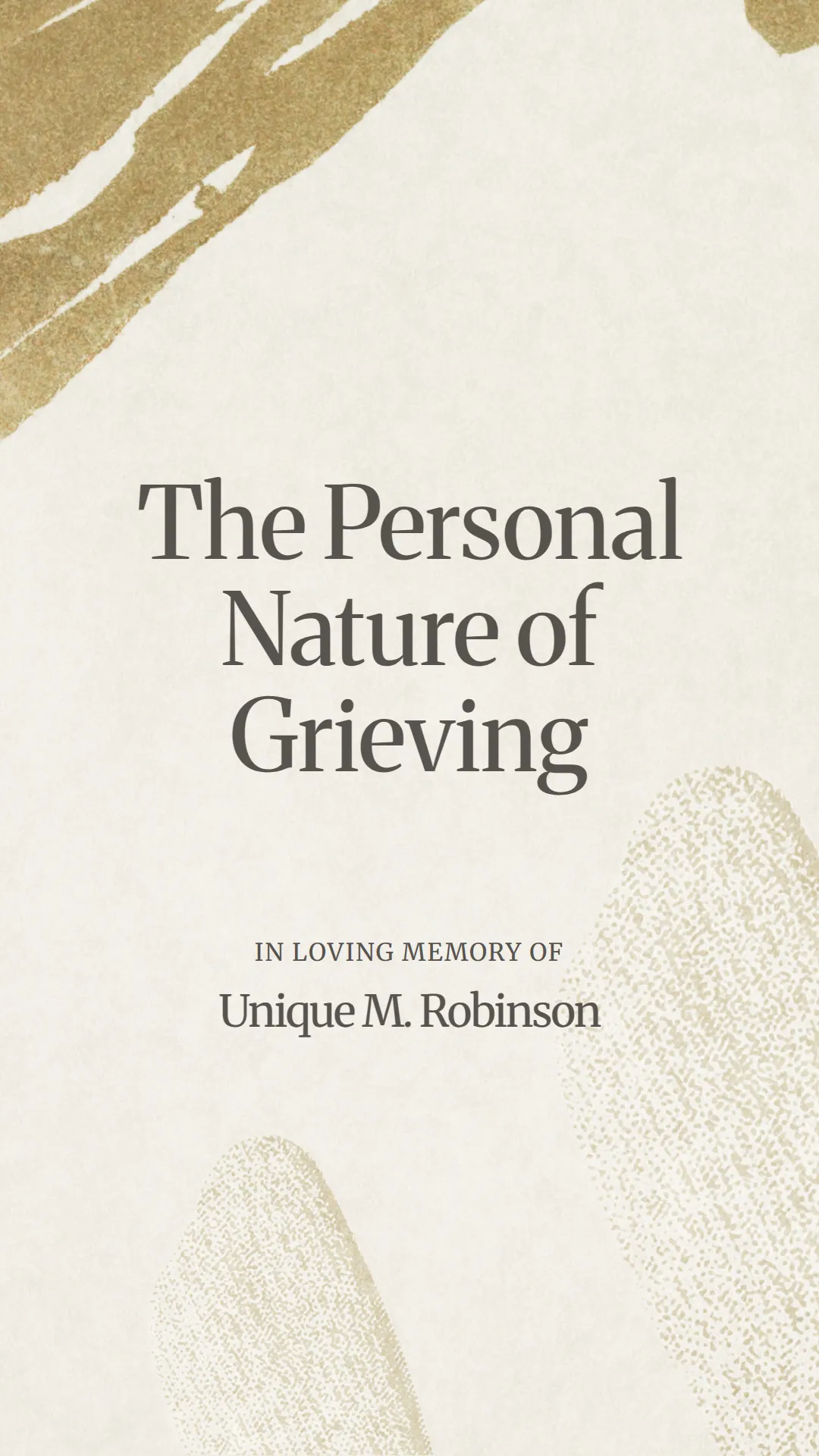 The Personal Nature of Grieving