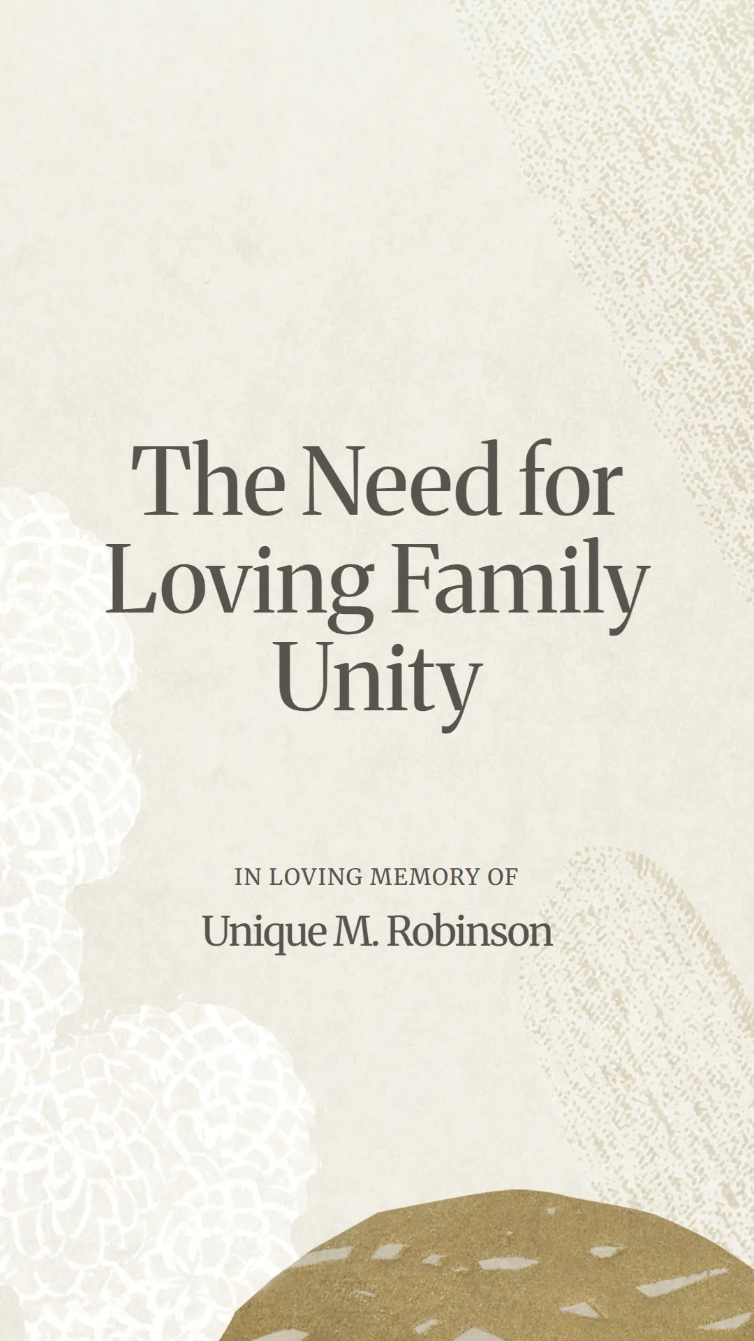 The Need for Loving Family Unity