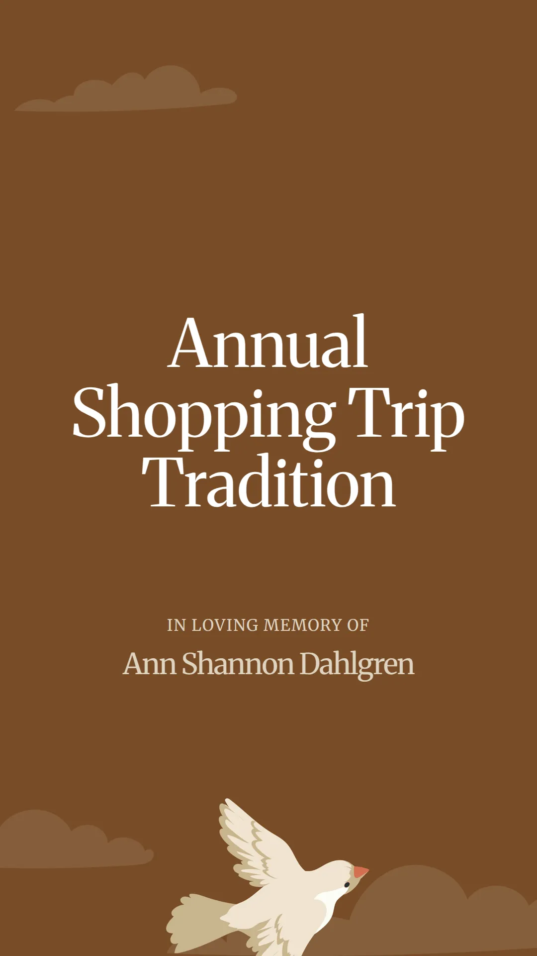 Annual Shopping Trip Tradition